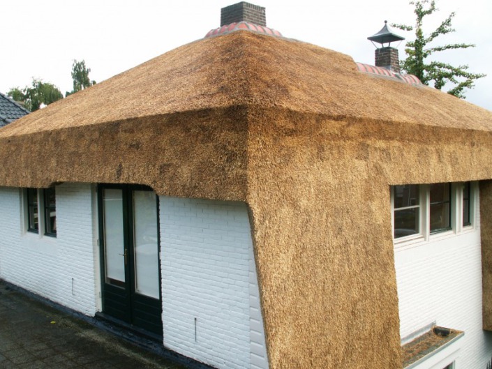 gebroken rieten dak