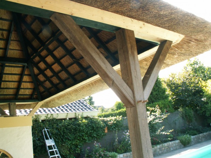 open constructie rieten dak