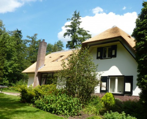 vernieuwde rieten dak woon boerderij