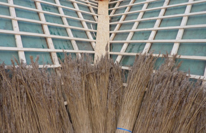 open constructie rieten dak