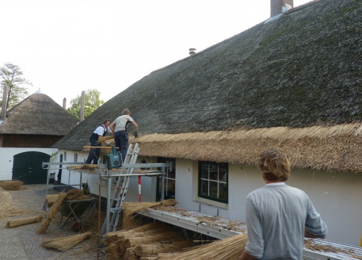 verdrijven rieten dak