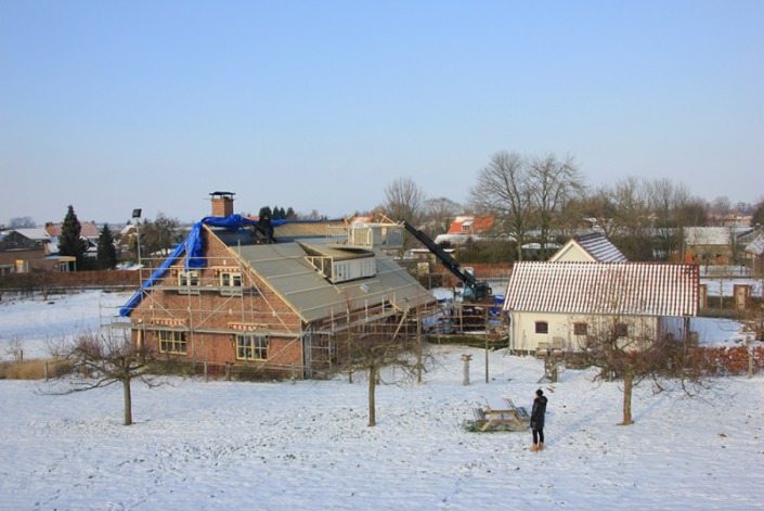 timmer werk van pannen naar riet