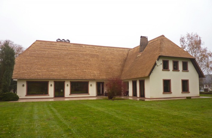 resultaat opstoppen en verdrijven rieten dak