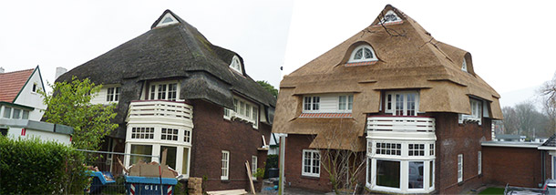 vervangen rieten dak